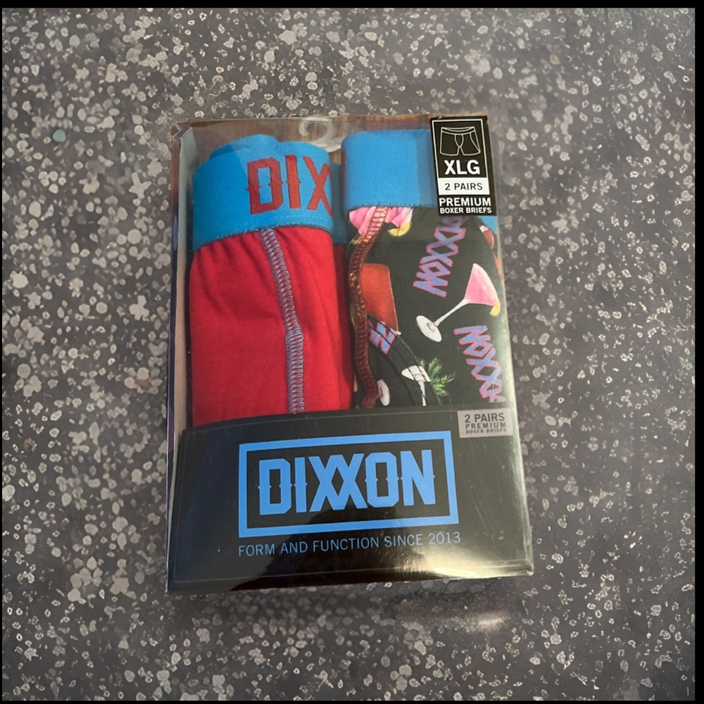 2 Pk Dixxon Boxer Briefs 4 Insane Comfort 4 Way Stretch Keyhole Mid Rise Cotton